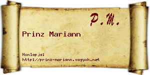 Prinz Mariann névjegykártya